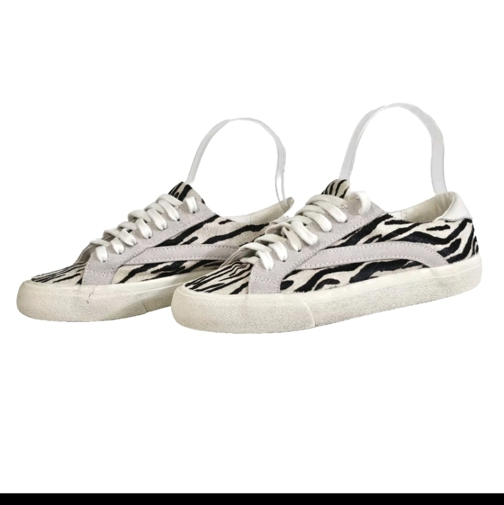 Madewell Sidewalk Low Top Unisex Women's 7 Men's 5.5 Real Calf Hair Sneakers